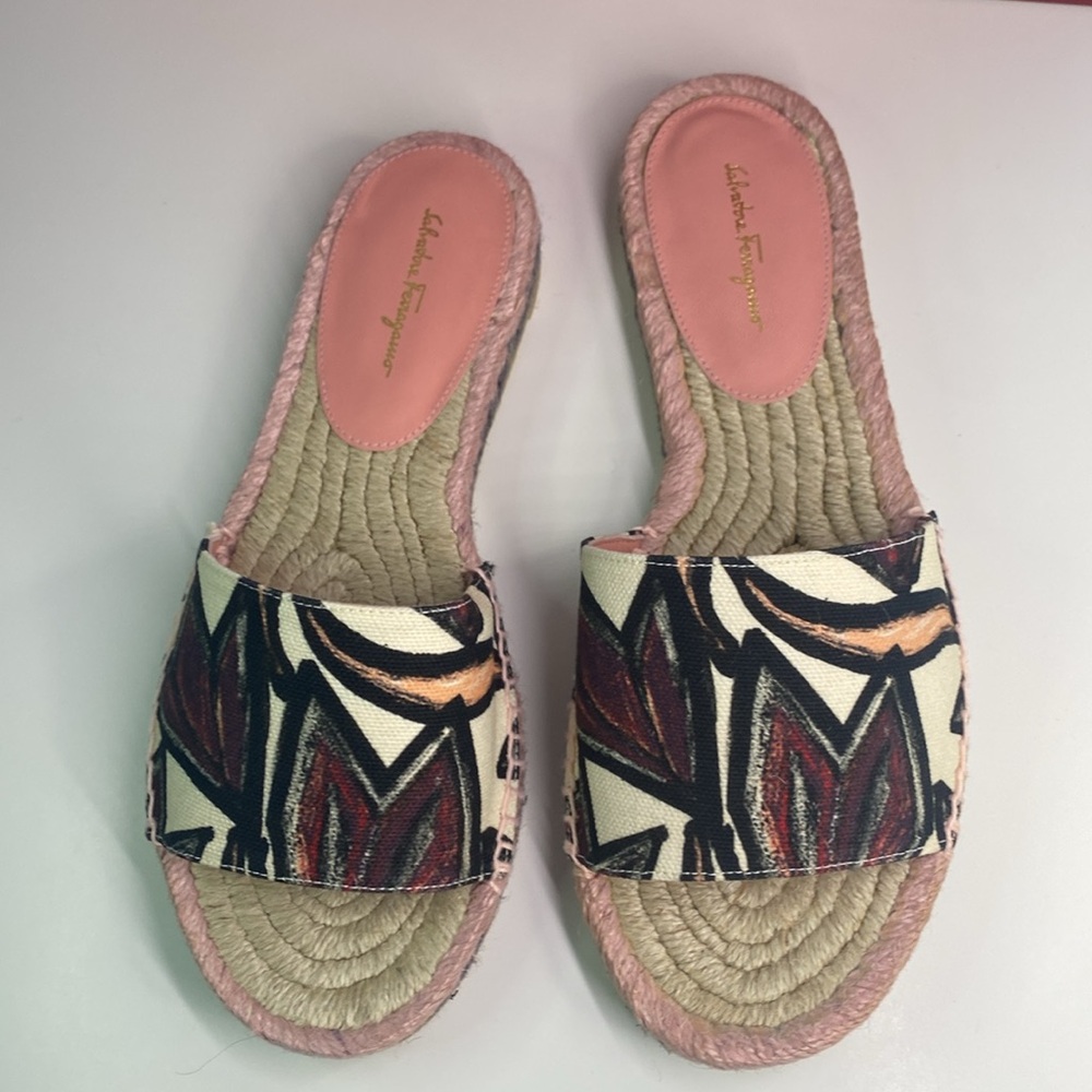 New Authentic FERRAGAMO Cabrera Espadrille Slide Sandal (Women) - Picture 16 of 16